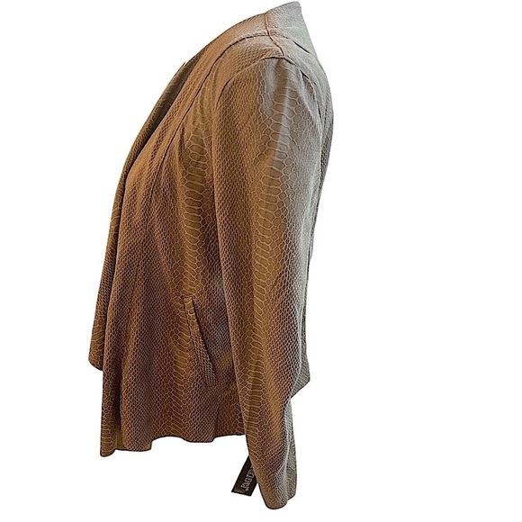 NWT BlankNYC by Anthropologie Snakeskin Draped Blazer Jacket Coat Cardigan XS - Picture 6 of 15